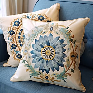 Elegant Embroidered Decorative Pillows For Home Decor