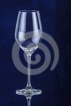 Elegant empty wine glass