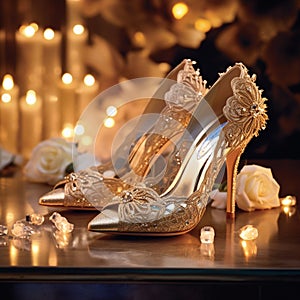 Elegant Evening Scene with Shimmering Accessories