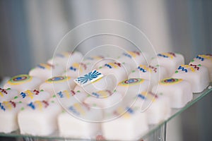 Elegant fancy modern vintage simple tasty sweet table at an upsc