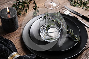 Elegant festive table setting