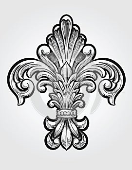 Elegant Fleur de Lis