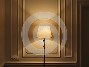 Elegant floor lamp illuminating a cozy corner