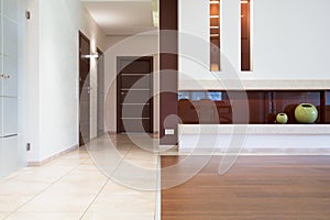 Elegant floors at modern flat