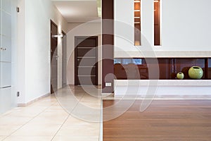 Elegant floors at modern flat photo