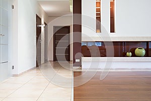 Elegant floors at modern flat