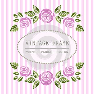 Elegant Floral Frame with Beautiful Roses