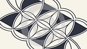 Elegant floral geometric interlocking pattern, vector design Generative AI