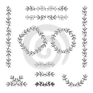 Elegant Floral and organic vector elements