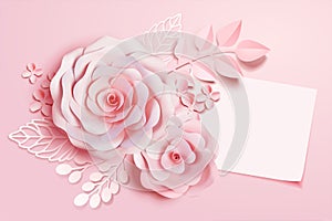 Elegant floral paper art