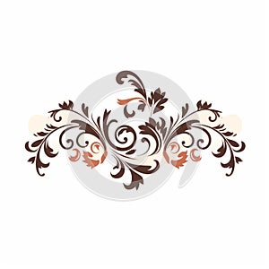 Elegant Floral Pattern In Vintage Style - Vector Graphic Design