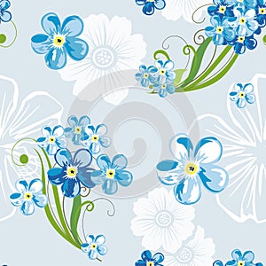 Elegant floral seamless pattern background for your design