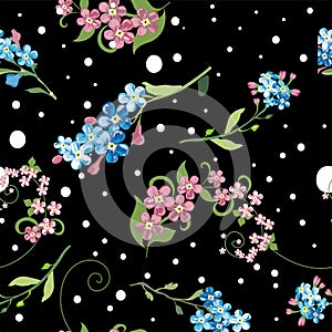 Elegant floral seamless pattern background for your design