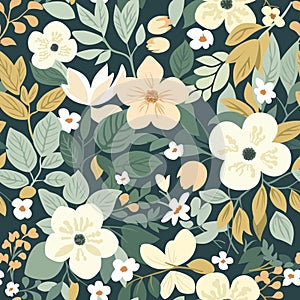 Elegant floral seamless patterns. Versatile vector design for paper, covers, fabric, decor