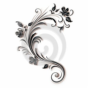 Elegant Floral Vector Icon: A Fusion Of Zenin, Marshennikov, And Horkey