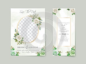 Elegant Floral Wedding Invitation Card