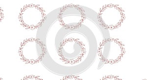 Elegant Floral Wreath Seamless Pattern