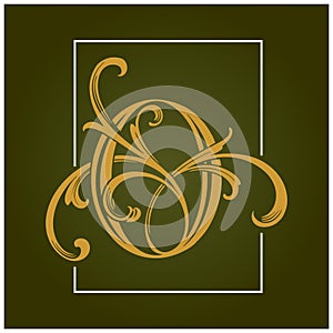 Elegant flourish letter O monogram logo