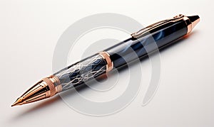 Elegant Fountain Pen With Black and Gold Trim