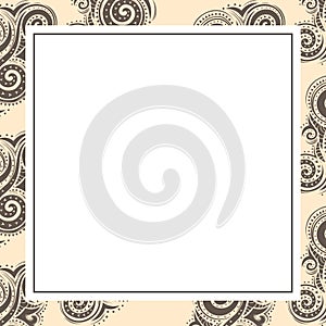 Elegant frame abstract golden background vector for blank, price or social media mock up or bithday, wedding party