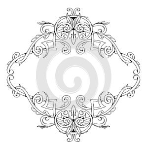 Elegant frame in baroque style