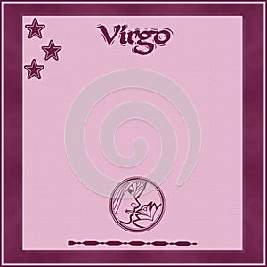 Elegant frame with zodiac sign-Virgo photo