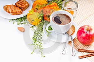 Elegant fresh breakfast