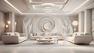 Elegant furniture ensemble, Generative AI