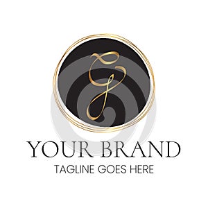 Elegant G Letter Initial Clean Feminine Business Logo