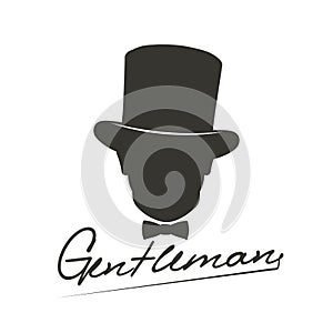 Elegant gentleman in a hat vector illustration