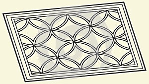 Elegant Geometric Circle Grid Pattern, vector design Generative AI