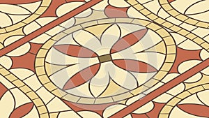 Elegant Geometric Floral Seamless Pattern Vector Background, vector design Generative AI