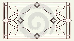 Elegant geometric pattern frame, ideal for contemporary borders, vector design Generative AI