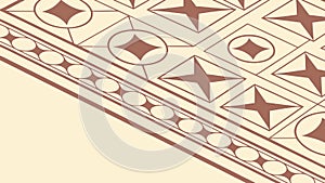 Elegant Geometric Pattern Seamless Vector Border, vector design Generative AI