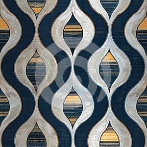 Elegant Geometric Patterned Textile Close-Up Detail