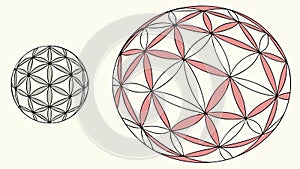 Elegant Geometric Sphere with Intricate Patterns for Abstract Design, vector design Generative AI
