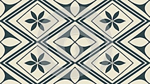 Elegant Geometric Star Tile Seamless Pattern, vector design Generative AI
