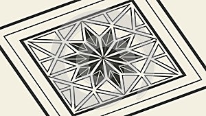 Elegant Geometric Starburst Floor Tile, vector design Generative AI