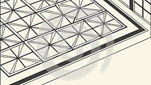 Elegant Geometric Tile Floor Pattern, Vector Design Generative AI