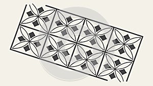 Elegant Geometric Tile Pattern, Decorative Architectural Motif, vector design Generative AI