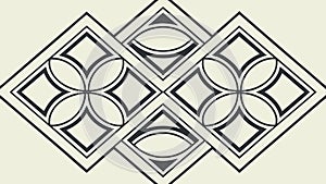 Elegant Geometric Tile Pattern: Decorative Interlocking Design Vector Design Generative AI