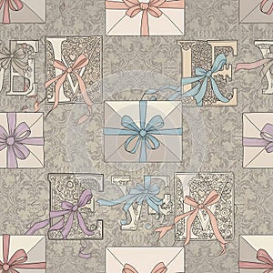 Elegant Gift Boxes and Love Letters Pattern
