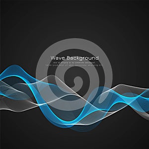 Elegant glossy wave dark background