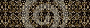 Elegant Gold And Black Art Deco Banner