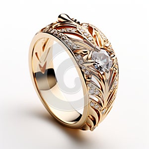 Elegant Gold Crown Inspired Ring With Intricate Design