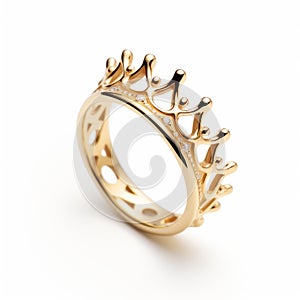 Elegant Gold Crown Ring - Inspired By Eiko Ojala\'s Style