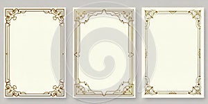 Elegant Gold Decorative Frames for Design Projects