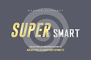 Elegant gold silver alphabet font set. Typography modern style display font. Premium Vector