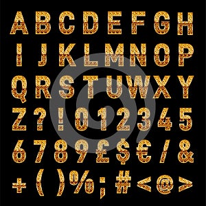 Elegant Gold Vector Alphabet Letters And Numbers Download