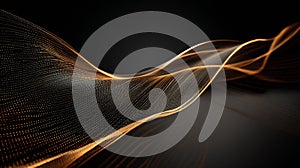 Elegant gold wave pattern on dark background for modern luxury designs